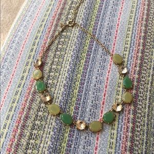 J. Crew green tone jewels necklace